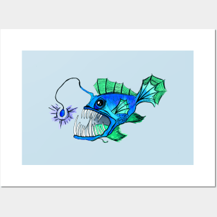 Blue Anglerfish Posters and Art